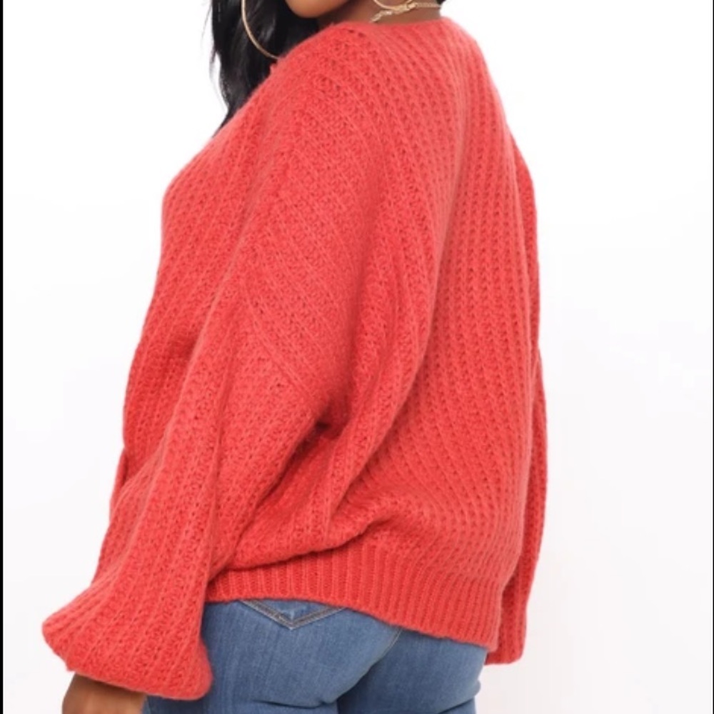NEW Fashion Nova waiting For You Surplice Sweater - Picture 2 of 9
